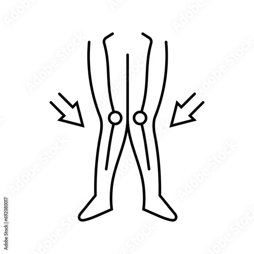 unsteady gait disease symptom line icon vector. unsteady gait disease symptom sign. isolated contour symbol black illustration