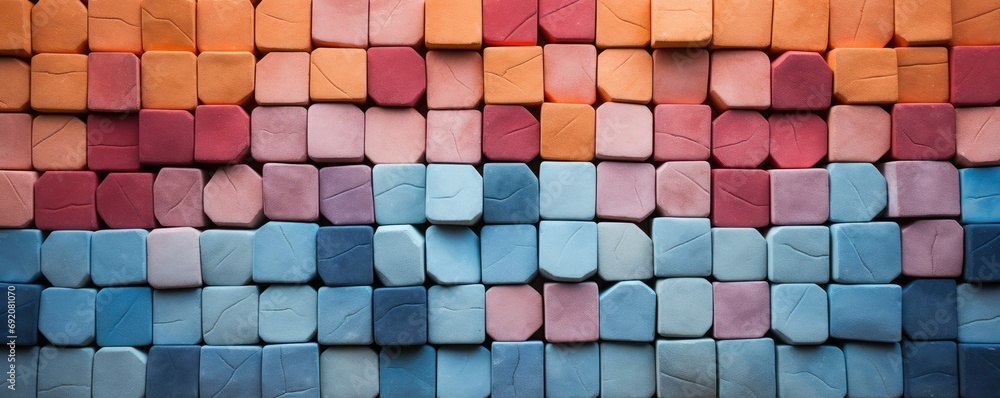 Color palette in style of different blocks, wallpaper colorful palette banner panorama. Generative Ai. Color palette in style of different blocks, wallpaper colorful palette banner panorama. Generative Ai.