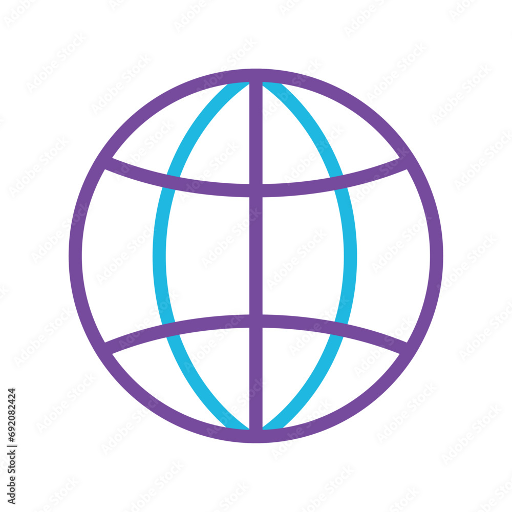 Isolated flat world icon Vector Isolated flat world icon Vector