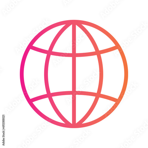Isolated flat world icon Vector
