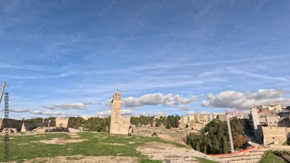 Panoramic view of the landscape from Gravina in Puglia, a town in the Puglia region, Italy. Panoramic view of the landscape from Gravina in Puglia, a town in the Puglia region, Italy.