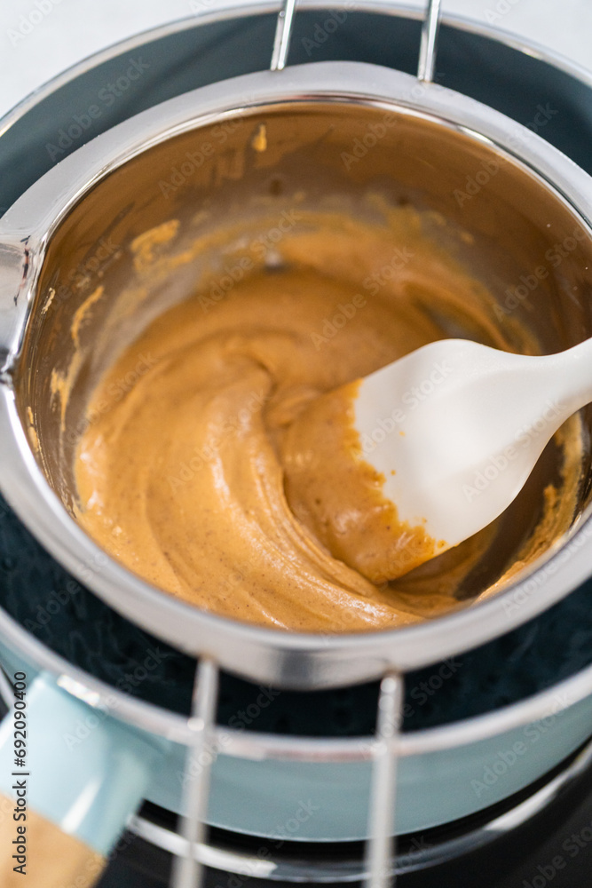 Chocolate fudge with peanut butter swirl Chocolate fudge with peanut butter swirl
