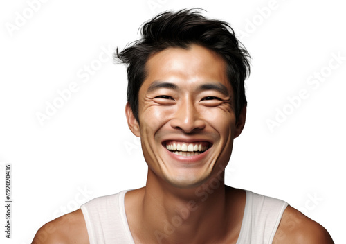 Cheerful Asian Man Fashion Portrait