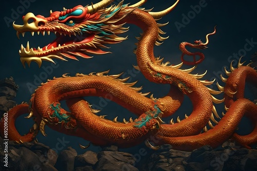 chinese dragon statue