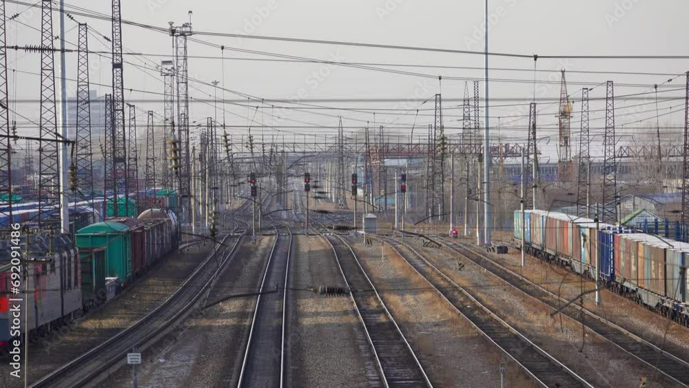 Train station, railway tracks and other infrastructure Train station, railway tracks and other infrastructure