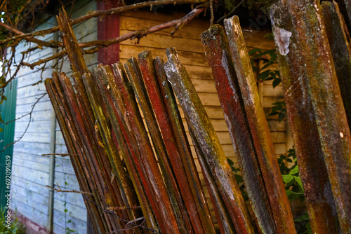 Wallpaper Mural Photo of an old leaning wooden fence. Barn. Torontodigital.ca