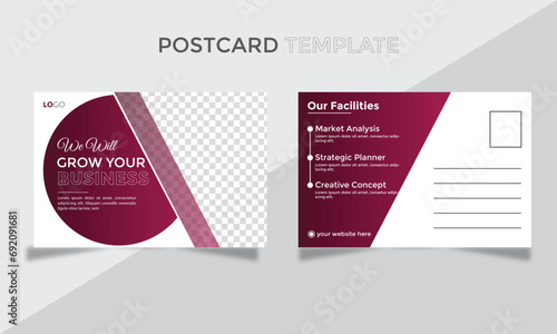 Corporate business postcard.amazing and modern postcard design.amazing and modern postcard design