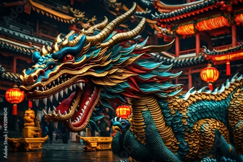 chinese dragon statue