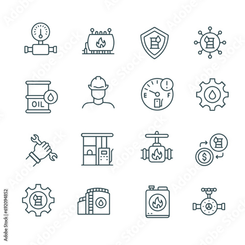 Oil industry icon set