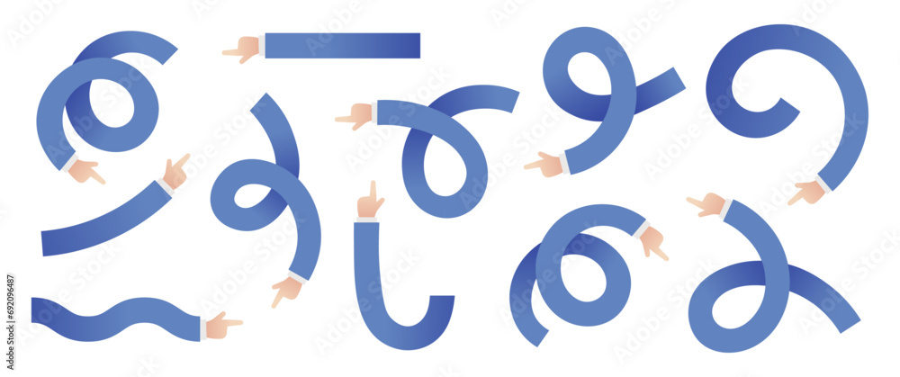 Set of hand pointing icons. Cartoon arrow or cursor. Vector and PNG on transparent background. Set of hand pointing icons. Cartoon arrow or cursor. Vector and PNG on transparent background.