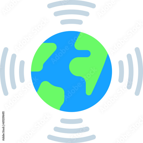 Signal Around World Icon