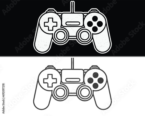 joypad vector flat color icon. Game Joystick vector graphics