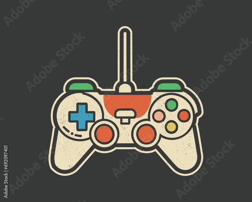 joypad vector flat color icon. Game Joystick vector graphics