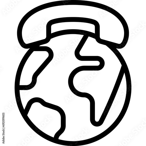 Worldwide Phone Call Icon