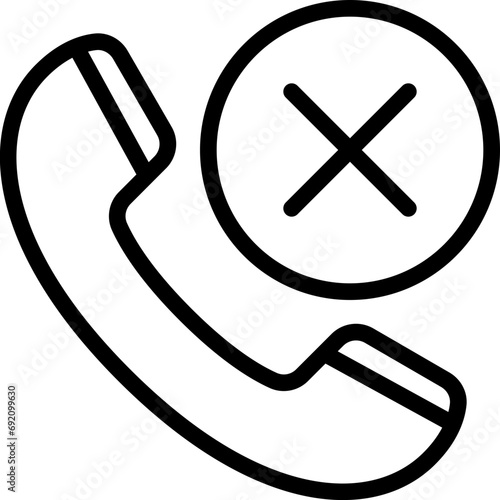 Phone With Cross Mark Icon