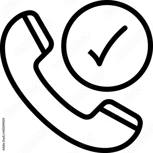 Phone With Check Mark Icon