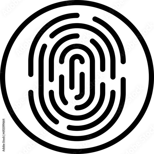Biometrics Thumb Print Icon