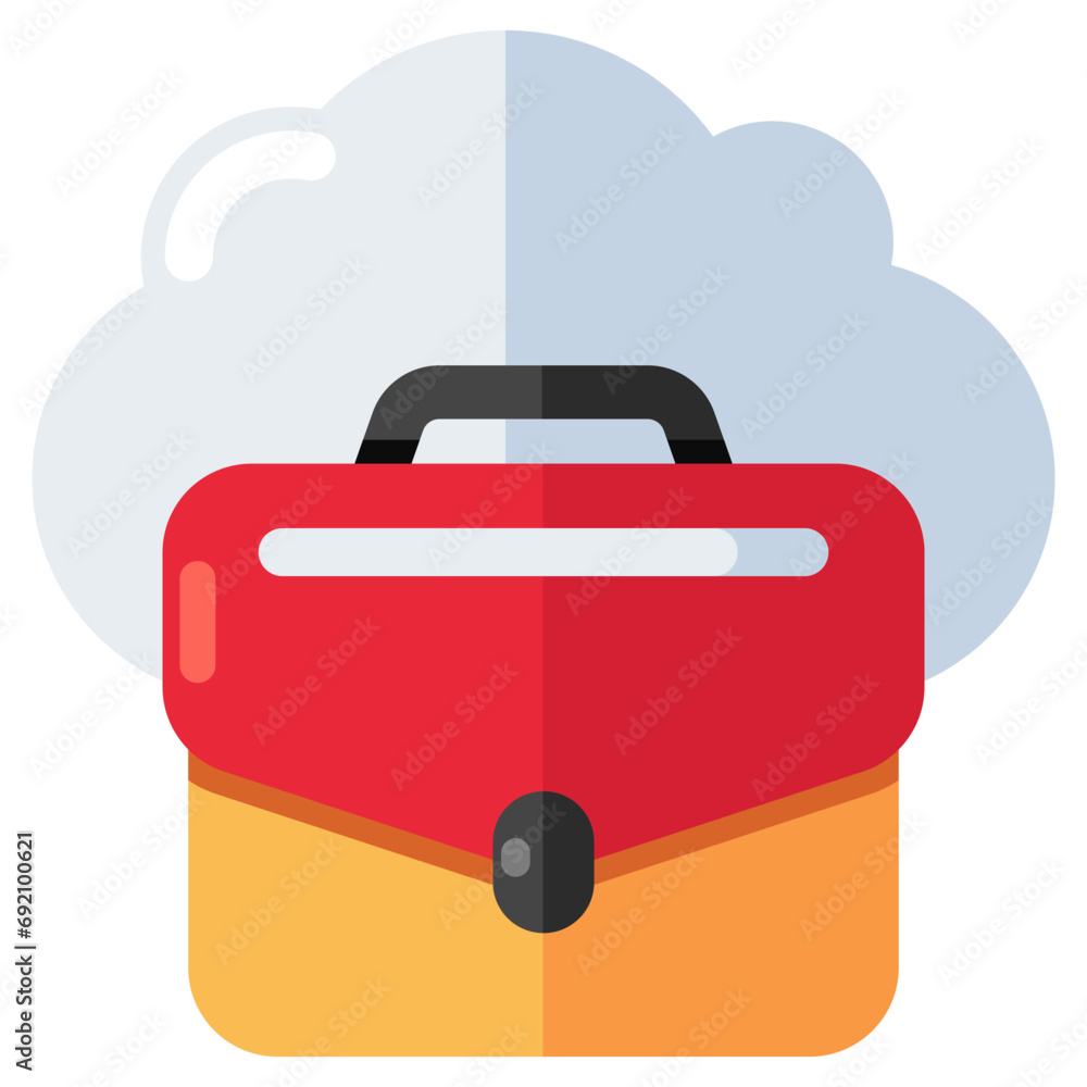 A unique design icon of cloud career A unique design icon of cloud career