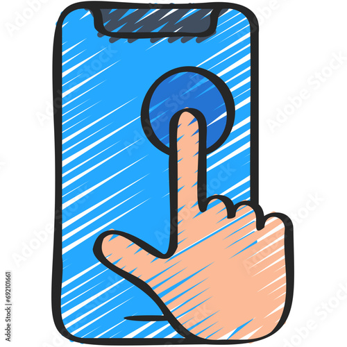 Press Mobile Phone Icon
