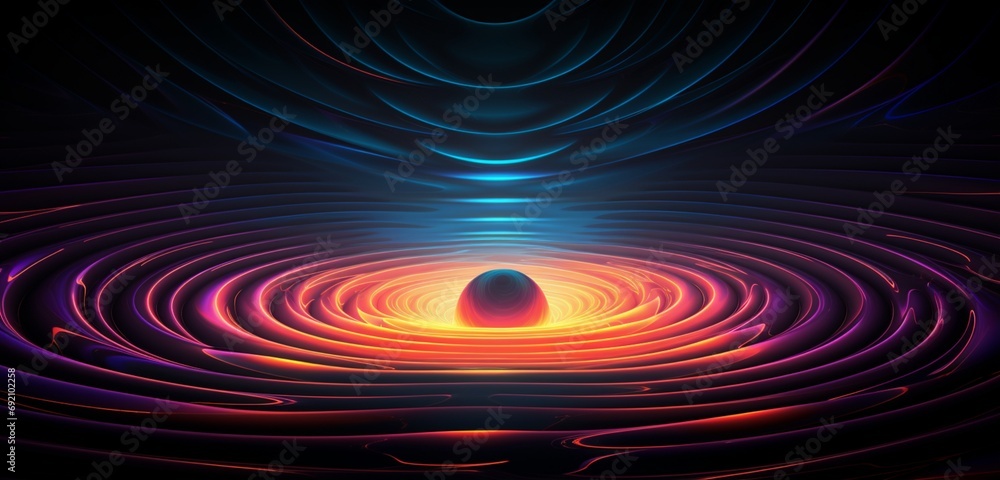 A conceptual design of a radial gradient in a water ripple. A conceptual design of a radial gradient in a water ripple.