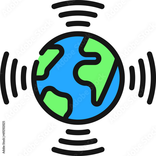 Signal Around World Icon