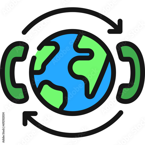 International Phone Call Icon