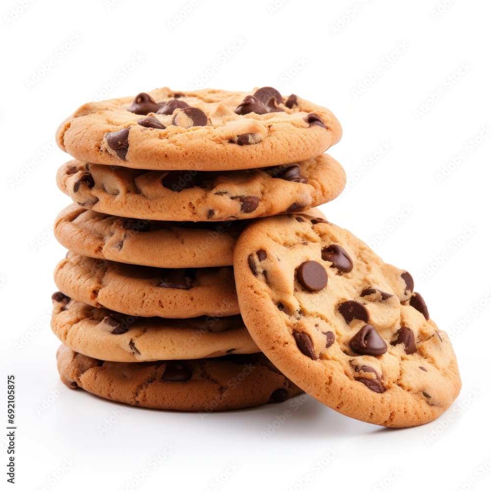 Cookies with chocolate chips isolated Cookies with chocolate chips isolated