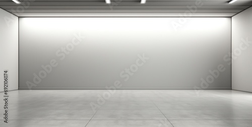 empty billboard of a huge image to display inside of modern mall © ArtCookStudio