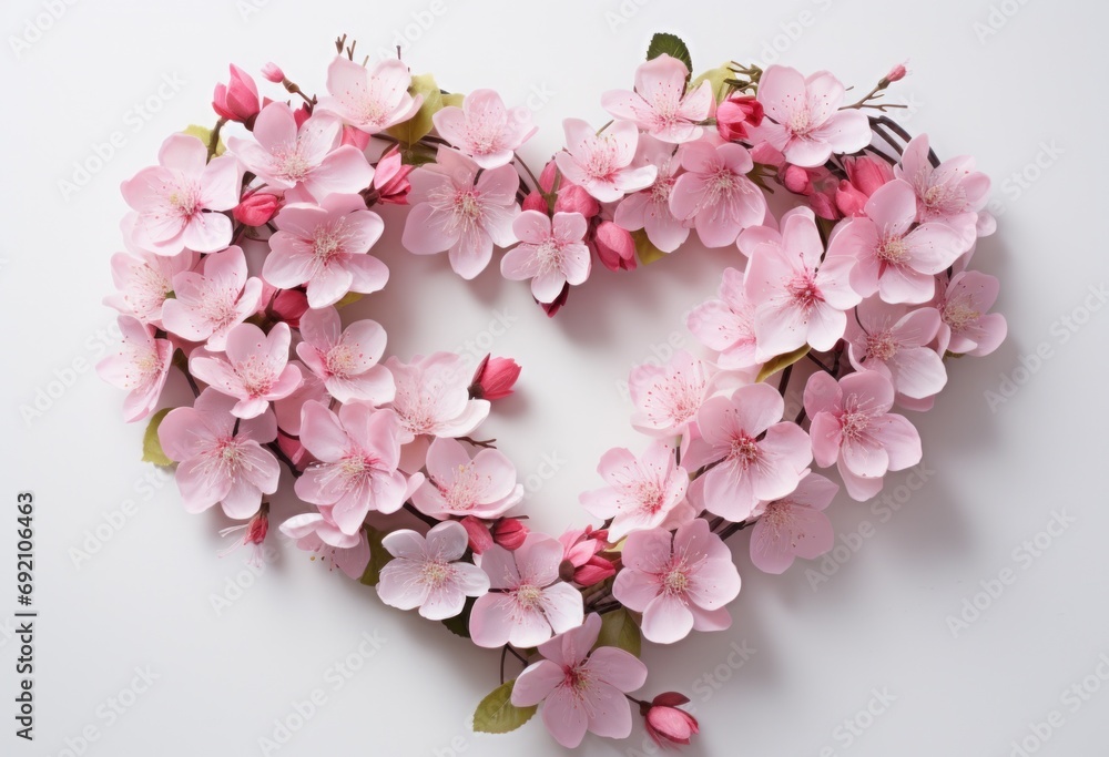 flowers are arranged into a large decorative heart shape