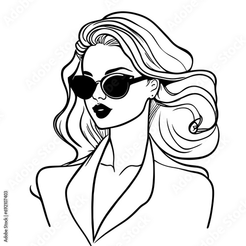 fashion model with sunglasses