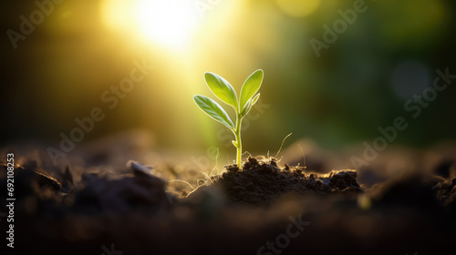 sprout in the ground, new life, springtime