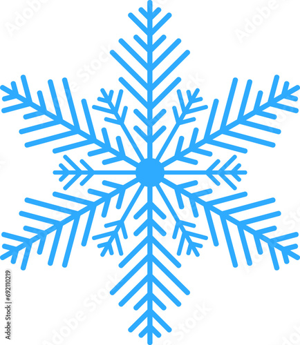 Blue snowflakes white background. Vector illustration.