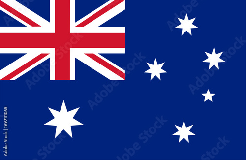 Australia flag. Australian flag. Australia Day. Vector illustration photo
