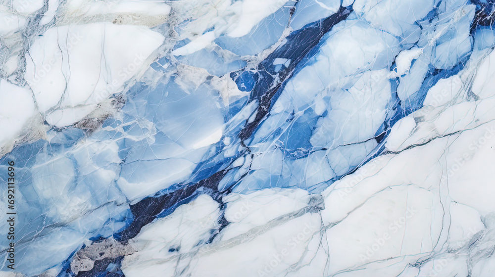 Naklejka premium The exquisite texture of marble with blue marks on a white background