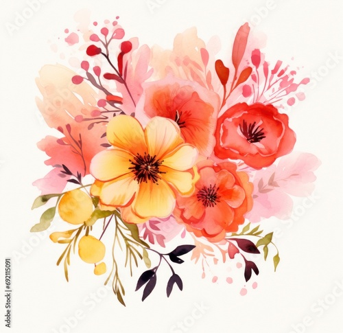 pink floral illustration © ArtCookStudio
