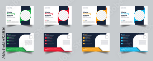 Modern Creative Corporate Post Card Template, Vector Template for Opening Invitation Editable, Professional Business Postcard Design, Event Card Design, Invitation Design, Direct Mail EDDM Template