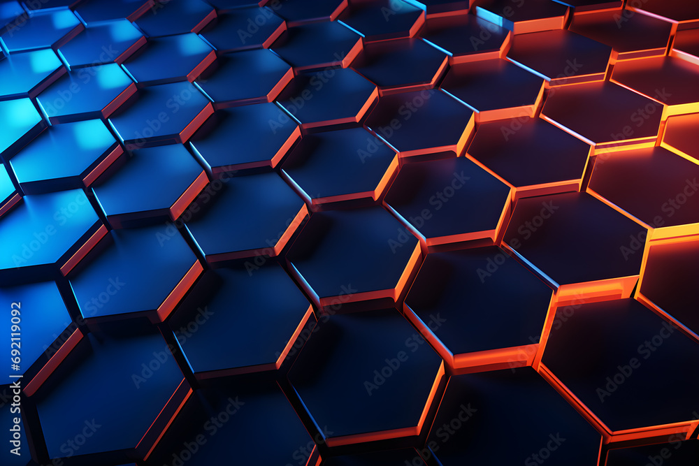 Colorful hexagon shapes background Colorful hexagon shapes background