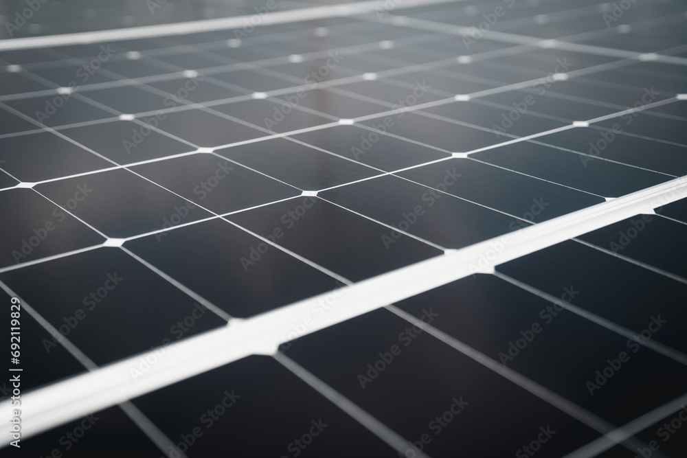 Close-up detailed of Solar cell panel. Clean energy concept.