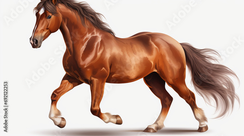 brown horse Isolated on transparent background 