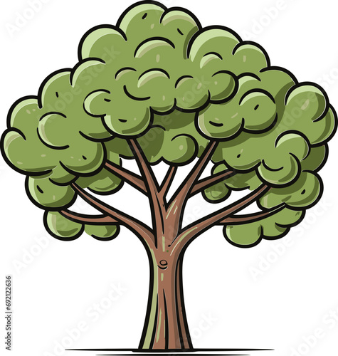 Botanical Marvels Hand-Drawn Tree Vector Collection