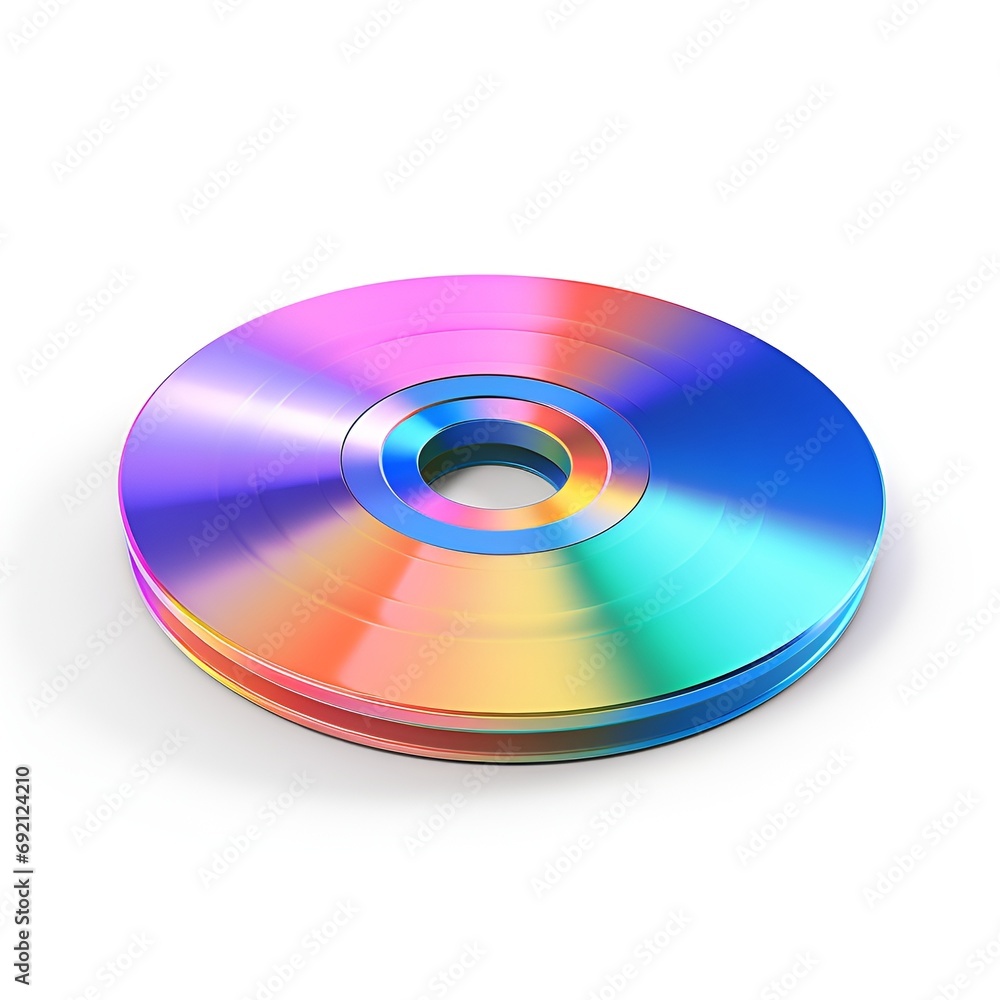 3D Icon of a Disk on White Background 3D Icon of a Disk on White Background