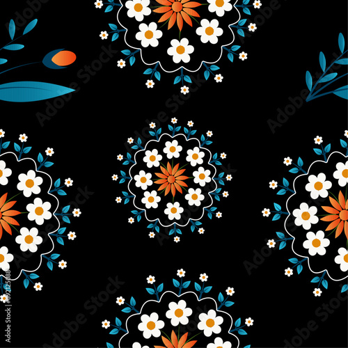 Hand drawn floral background. Decorative fantasy floral pattern for fashion , fabric, wallpaper, wrapping and all prints.