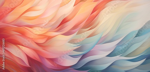 An abstract painting with vibrant radial gradient patterns.