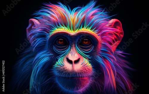Macaco selvagem neon 