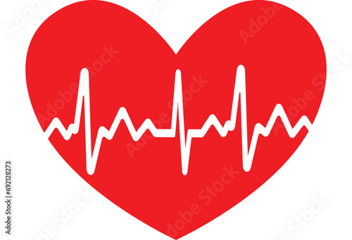 heart and heartbeat vector design