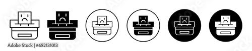 Complaint box icon. customer satisfaction rating review or feedback collector complaint box logo sign set. good or bad client suggestion, thought or idea suggest in voting poll symbol vector.