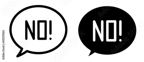 Chat bubble no icon