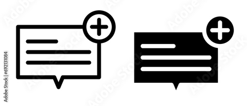 Chat bubble add icon