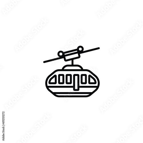 Original vector illustration. The funicular icon.