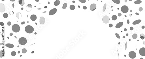 silver  serpentine confetti...